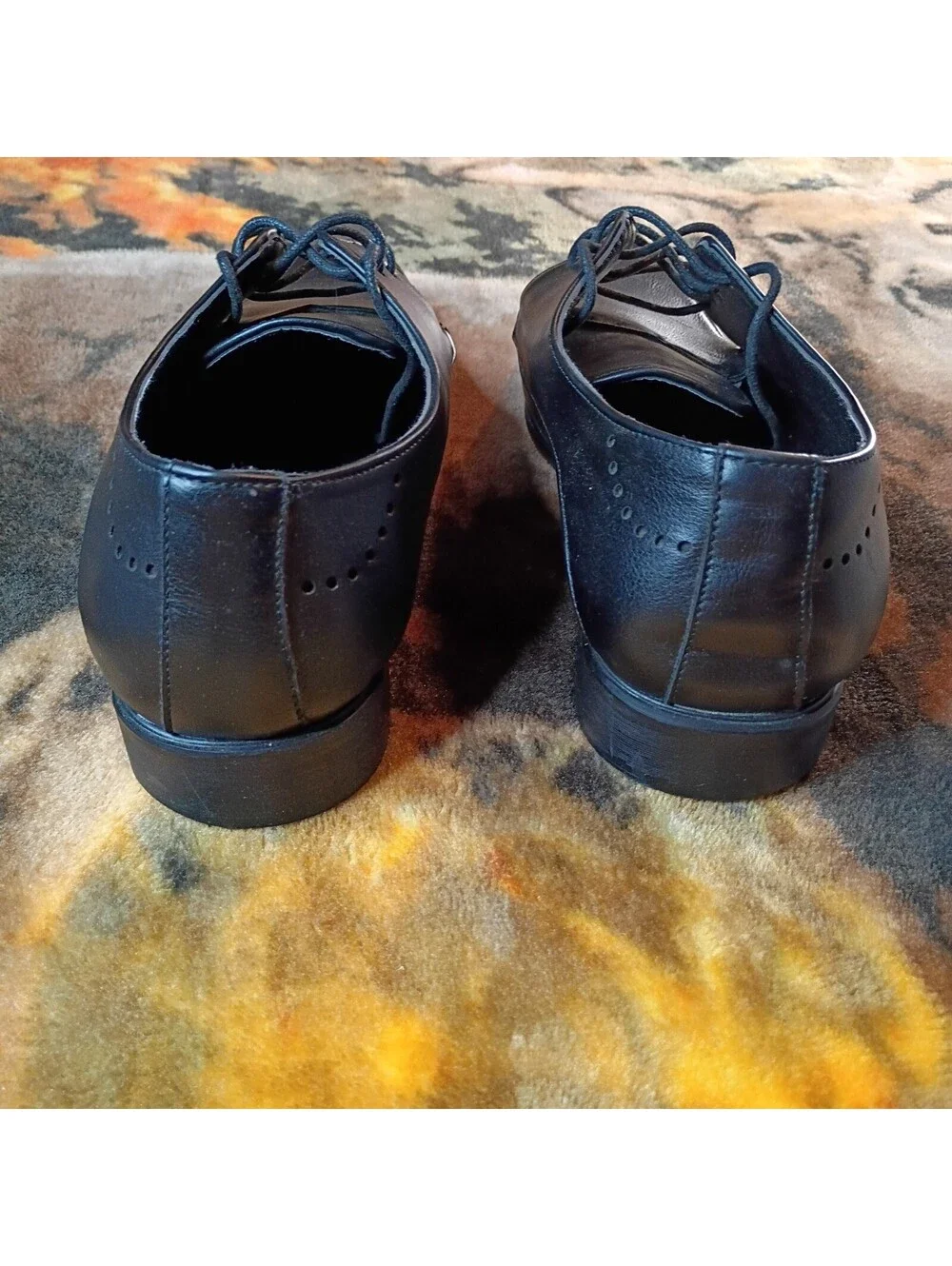 Marco Vitale Collezione Black Leather Dress Shoes Size 12